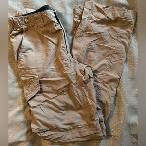 Men’s Columbia Omni-shade Hiking Convertible Pants Khaki 30x32 (actual 30x31)